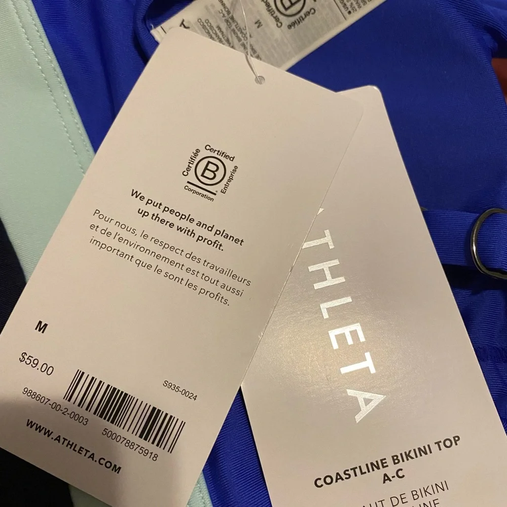 💙 Athleta Coastline Bikini Top A-C // Cerulean - Picture 4 of 6